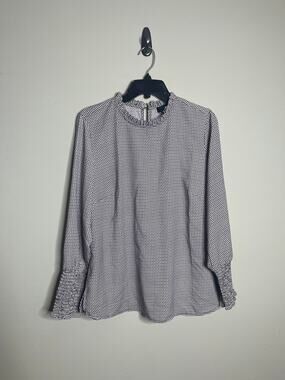 Creation L black and white blouse size 10